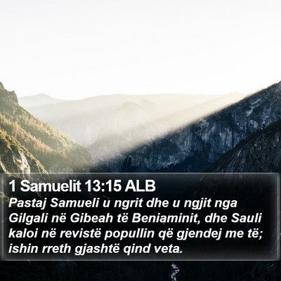 1 Samuelit 13:15 ALB Bible Verse Image