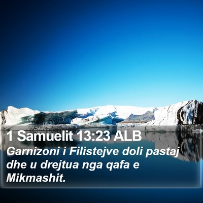 1 Samuelit 13:23 ALB Bible Verse Image
