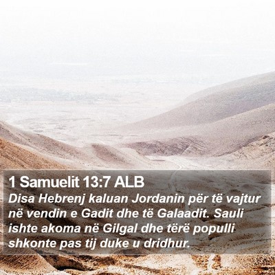 1 Samuelit 13:7 ALB Bible Verse Image