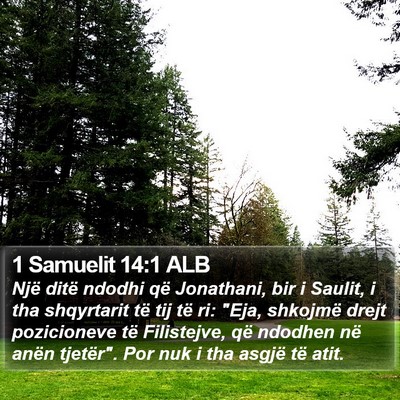 1 Samuelit 14:1 ALB Bible Verse Image