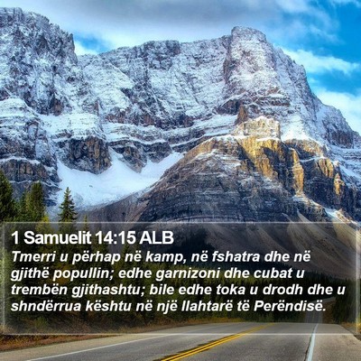1 Samuelit 14:15 ALB Bible Verse Image