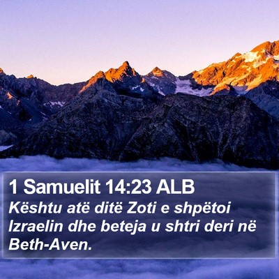 1 Samuelit 14:23 ALB Bible Verse Image