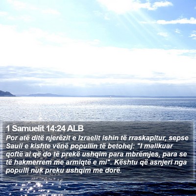1 Samuelit 14:24 ALB Bible Verse Image