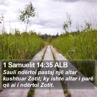1 Samuelit 14:35 ALB Bible Verse Image