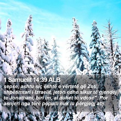 1 Samuelit 14:39 ALB Bible Verse Image
