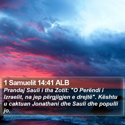 1 Samuelit 14:41 ALB Bible Verse Image
