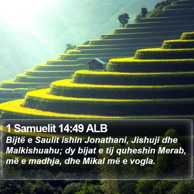 1 Samuelit 14:49 ALB Bible Verse Image