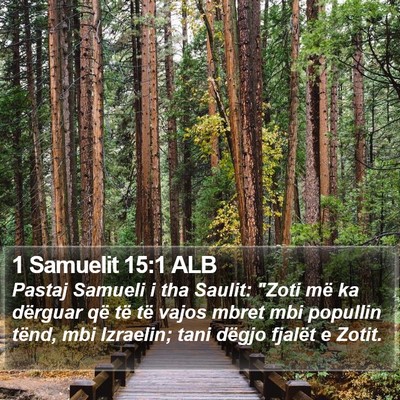 1 Samuelit 15:1 ALB Bible Verse Image