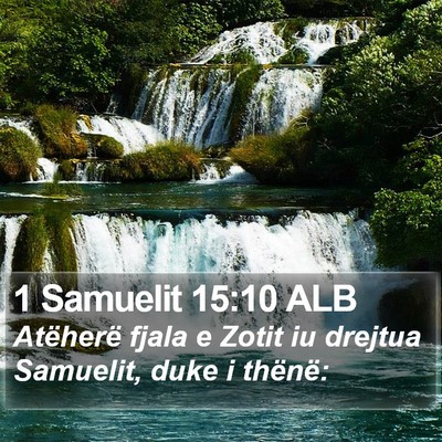 1 Samuelit 15:10 ALB Bible Verse Image