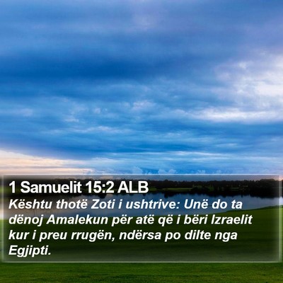 1 Samuelit 15:2 ALB Bible Verse Image