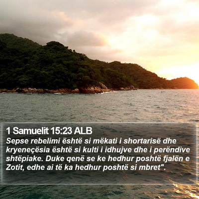 1 Samuelit 15:23 ALB Bible Verse Image