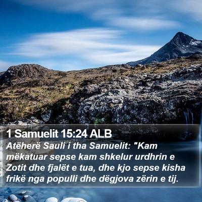 1 Samuelit 15:24 ALB Bible Verse Image
