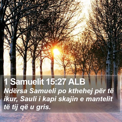 1 Samuelit 15:27 ALB Bible Verse Image