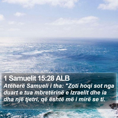 1 Samuelit 15:28 ALB Bible Verse Image