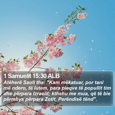 1 Samuelit 15:30 ALB Bible Verse Image