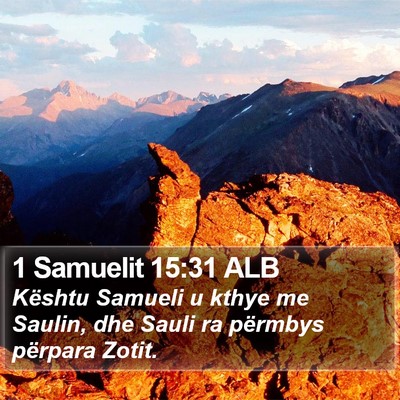 1 Samuelit 15:31 ALB Bible Verse Image