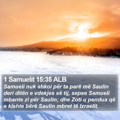 1 Samuelit 15:35 ALB Bible Verse Image
