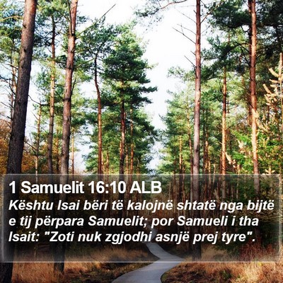 1 Samuelit 16:10 ALB Bible Verse Image