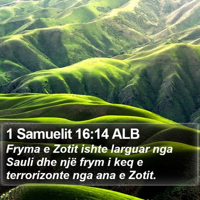 1 Samuelit 16:14 ALB Bible Verse Image