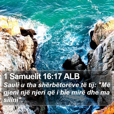1 Samuelit 16:17 ALB Bible Verse Image