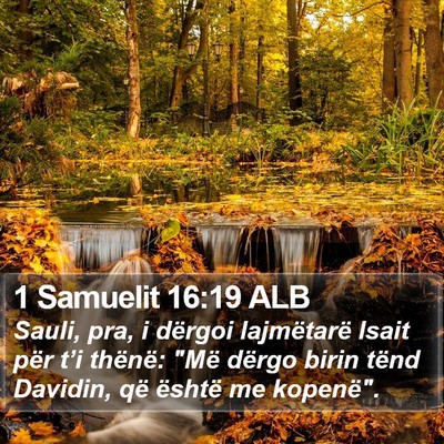 1 Samuelit 16:19 ALB Bible Verse Image