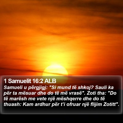 1 Samuelit 16:2 ALB Bible Verse Image