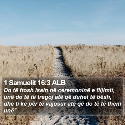 1 Samuelit 16:3 ALB Bible Verse Image