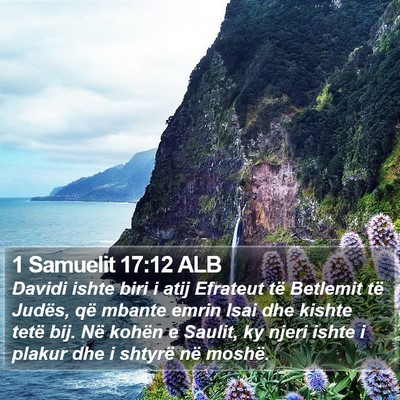 1 Samuelit 17:12 ALB Bible Verse Image