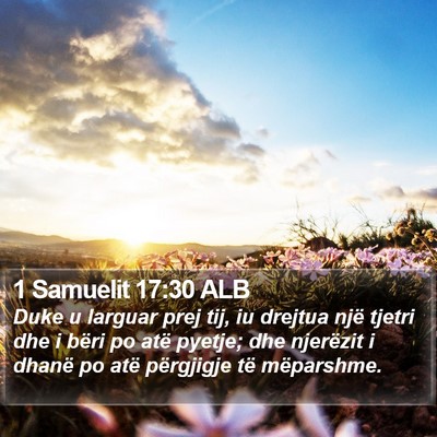 1 Samuelit 17:30 ALB Bible Verse Image
