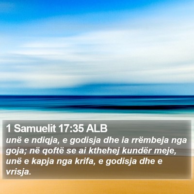1 Samuelit 17:35 ALB Bible Verse Image