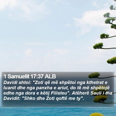 1 Samuelit 17:37 ALB Bible Verse Image