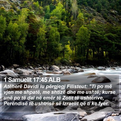 1 Samuelit 17:45 ALB Bible Verse Image