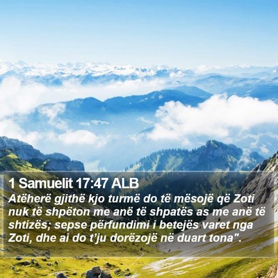 1 Samuelit 17:47 ALB Bible Verse Image