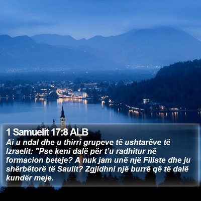 1 Samuelit 17:8 ALB Bible Verse Image