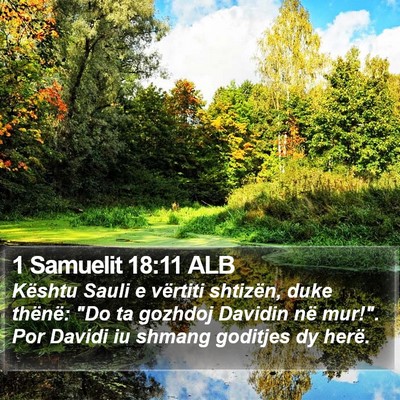 1 Samuelit 18:11 ALB Bible Verse Image