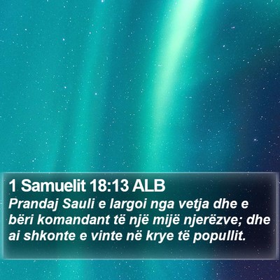 1 Samuelit 18:13 ALB Bible Verse Image