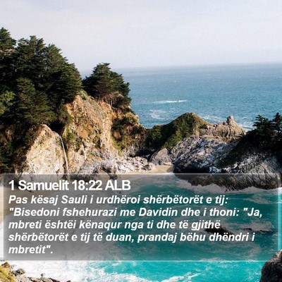 1 Samuelit 18:22 ALB Bible Verse Image