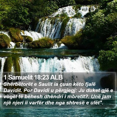 1 Samuelit 18:23 ALB Bible Verse Image