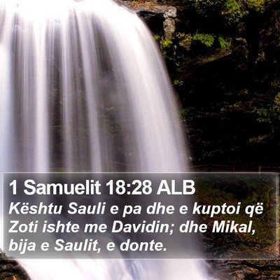 1 Samuelit 18:28 ALB Bible Verse Image