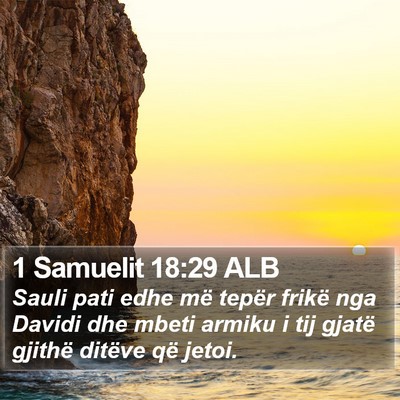 1 Samuelit 18:29 ALB Bible Verse Image