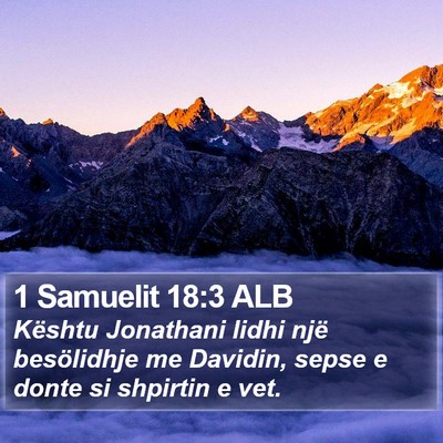 1 Samuelit 18:3 ALB Bible Verse Image