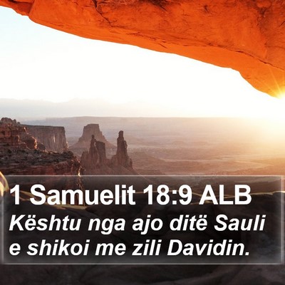 1 Samuelit 18:9 ALB Bible Verse Image