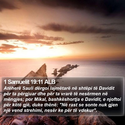 1 Samuelit 19:11 ALB Bible Verse Image