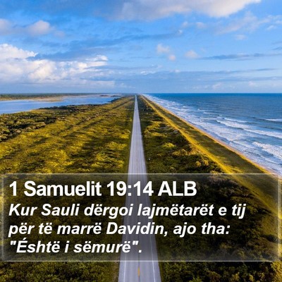 1 Samuelit 19:14 ALB Bible Verse Image