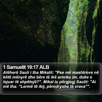 1 Samuelit 19:17 ALB Bible Verse Image