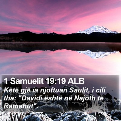 1 Samuelit 19:19 ALB Bible Verse Image