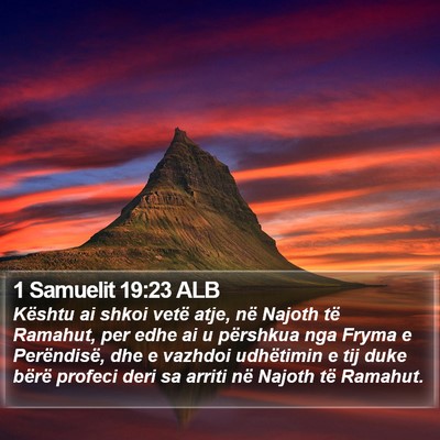 1 Samuelit 19:23 ALB Bible Verse Image