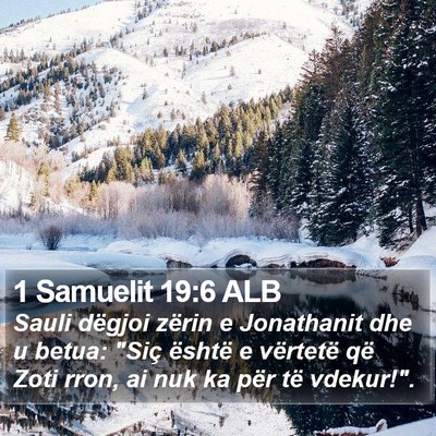 1 Samuelit 19:6 ALB Bible Verse Image
