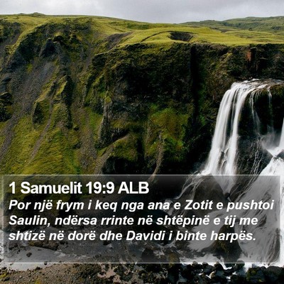1 Samuelit 19:9 ALB Bible Verse Image