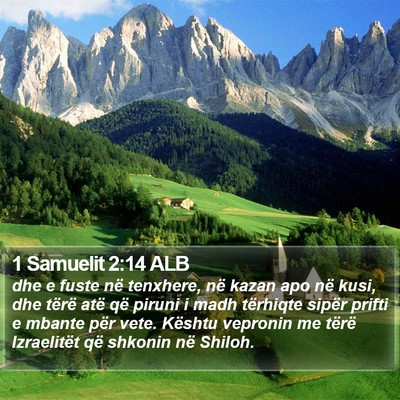 1 Samuelit 2:14 ALB Bible Verse Image